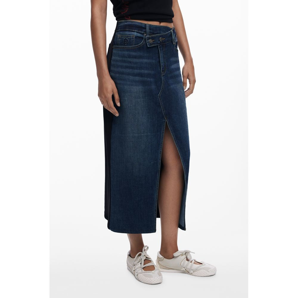 Desigual Blu Cotton Women's Skirt