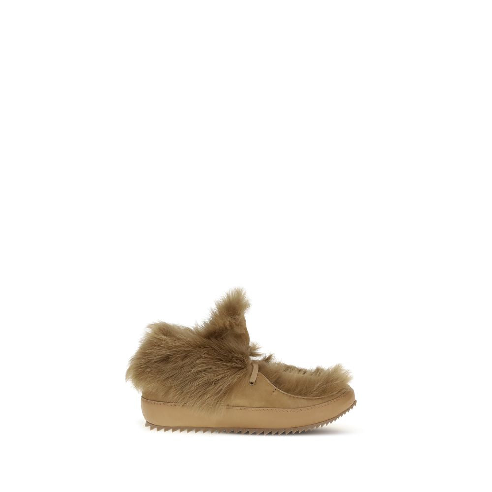 Pedro García Beige Leather Ankle Boots