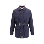 Brunello Cucinelli Blue Polyester Coat