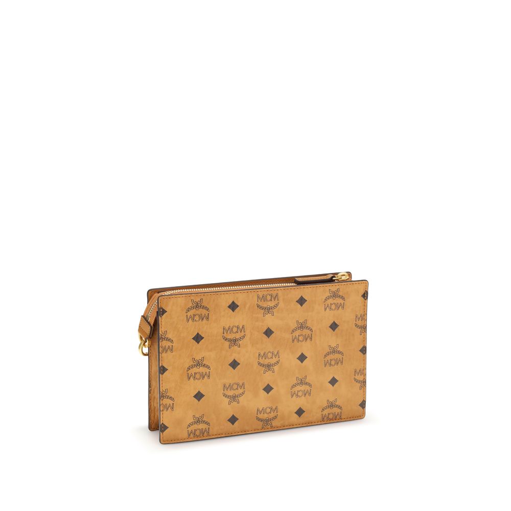 MCM Brown Polyethylene Shoulder Bag
