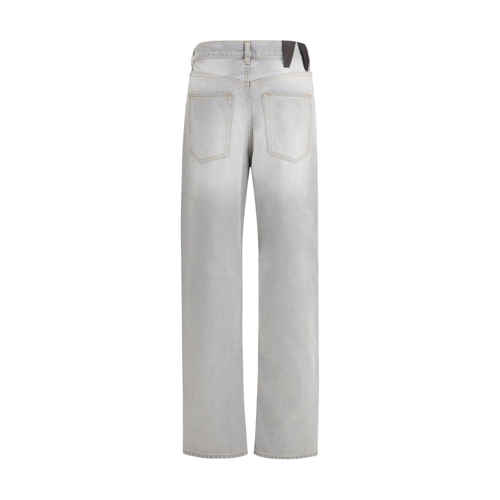 Darkpark Gray Cotton Relaxed Fit Jeans