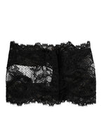 Dolce & Gabbana Black Lace Neck Scarf