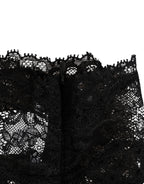 Dolce & Gabbana Black Lace Neck Scarf