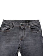 Dolce & Gabbana Dark Gray Cotton Stretch Skinny Denim Jeans
