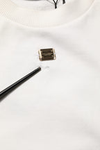 Dolce & Gabbana White DG Logo Crew Neck Sweatshirt Sweater