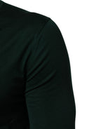 Dolce & Gabbana Dark Green Button Down Men Cardigan Sweater