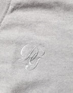Dolce & Gabbana Gray Wool Knit Logo V-Neck Pullover Sweater