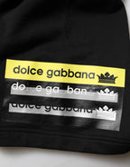 Dolce & Gabbana Black Cotton Mid Waist Casual Bermuda Short
