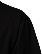 Dolce & Gabbana Black Logo Print Cotton Men Crew Neck T-shirt
