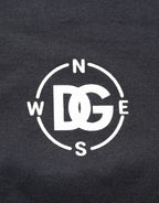 Dolce & Gabbana Black Logo Compass Cotton Crew Neck T-shirt