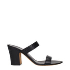 The Row Black Leather Stiletto Heel Sandals