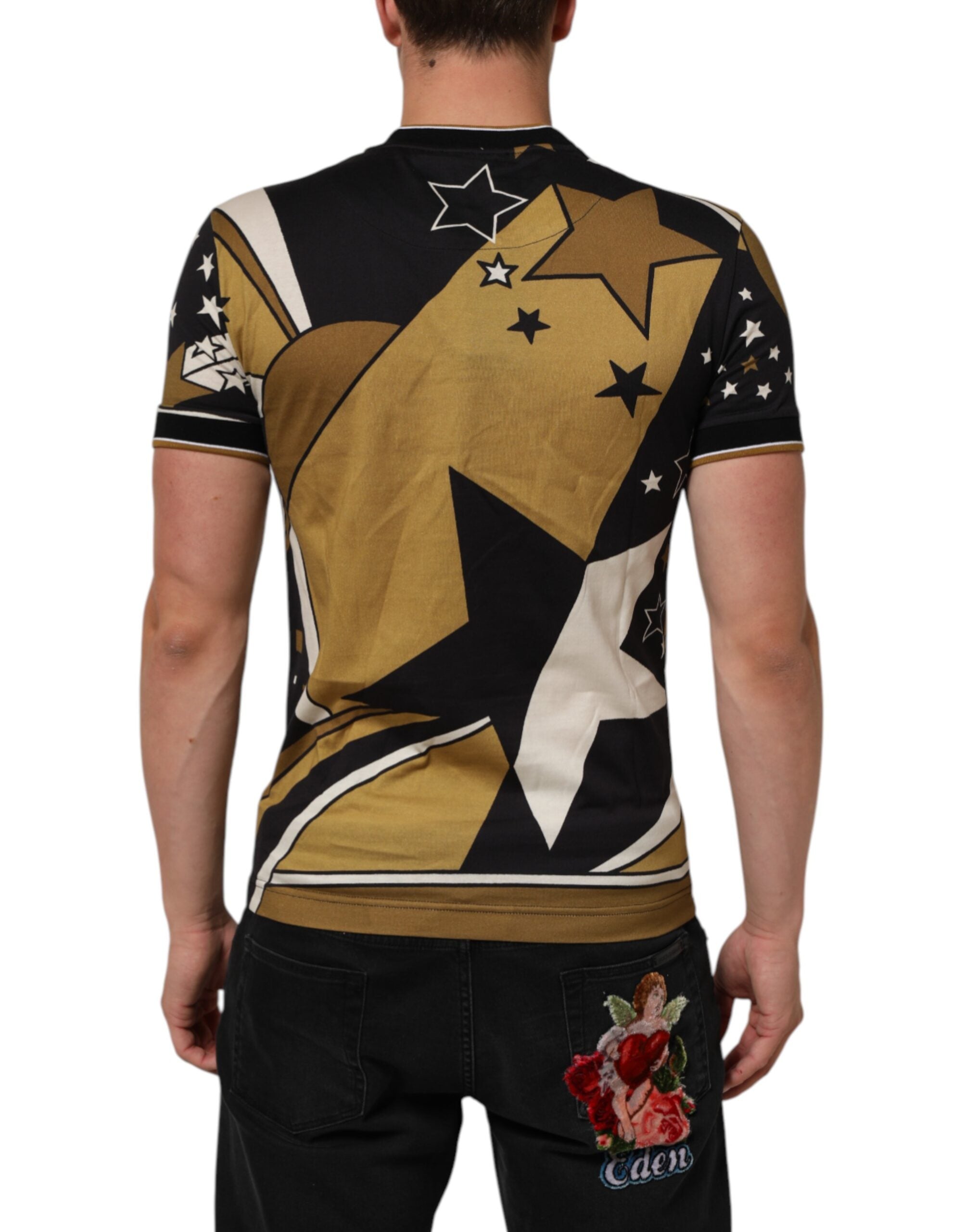 Dolce & Gabbana Multicolor Millennials Star CrewNeck T-shirt