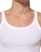 Dolce & Gabbana White Sleeveless Round Neck Tank Top T-shirt
