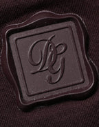 Dolce & Gabbana Brown Logo Plaque Cotton Crew Neck T-shirt