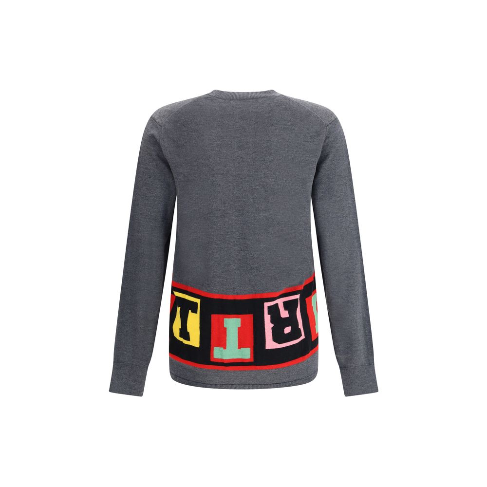 Comme Des Garçons Gray Marabou Sweatshirt