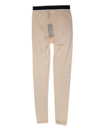 Dolce & Gabbana Beige Nylon Logo Lace Leggings Pants Underwear