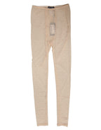 Dolce & Gabbana Beige Nylon Stretch Logo Lace Leggings Underwear