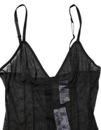 Dolce & Gabbana Black Nylon Stretch Bodysuit Lingerie Underwear