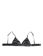 Dolce & Gabbana Black Silk Satin Triangle Soft Cup Underwear