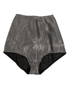 Dolce & Gabbana Gray Silk Stretch Slip Girdle Panty Underwear
