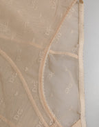 Dolce & Gabbana Beige Nylon High Waist Girdle Panty Underwear