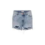 Only Light Blue Cotton Shorts