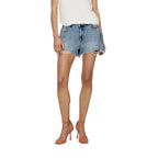 Only Light Blue Cotton Shorts