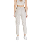 Only Beige Linen Casual Pants