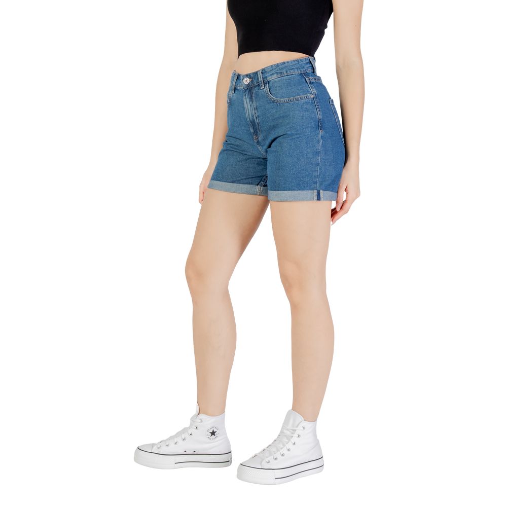 Only Blue Cotton Shorts