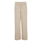 ICHI Beige Recycled Polyurethane Casual Pants