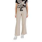 Only Beige Linen Casual Pants