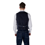 Gianni Lupo Blue Cotton Suit