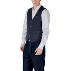 Gianni Lupo Blue Cotton Suit