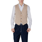 Gianni Lupo Beige Cotton Suit