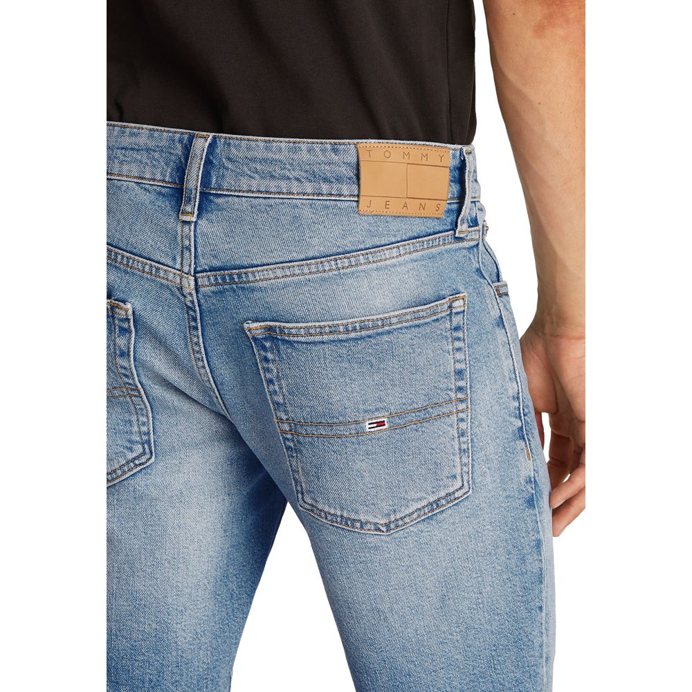 Tommy Hilfiger Jeans Light Blue Recycled Cotton Bermuda Shorts