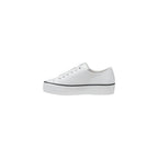 Calvin Klein Jeans Black And White Leather Platform Sneakers