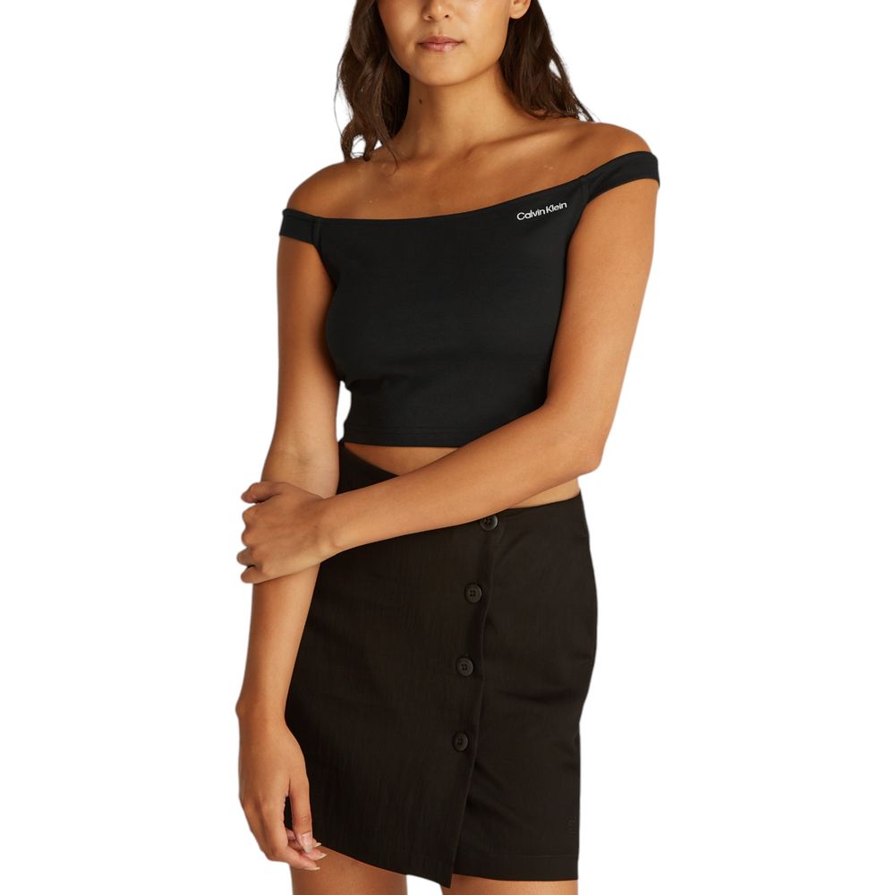 Calvin Klein Jeans Black Viscose Top