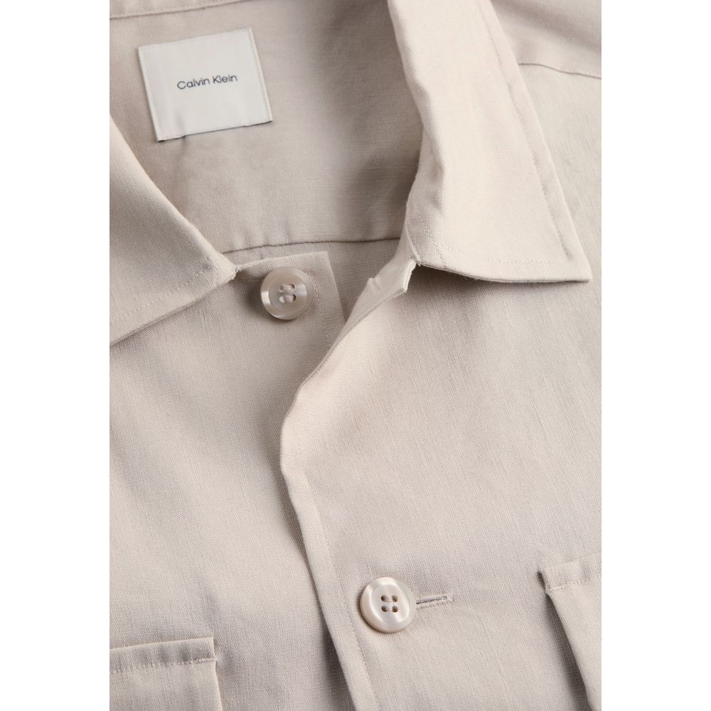Calvin Klein Beige Lyocell Coat