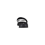 Calvin Klein Jeans Black Leather Flat Sandals