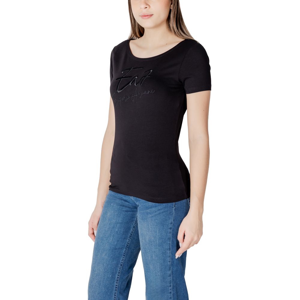 EA7 Emporio Armani Black Cotton T-Shirt