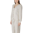 Vila Clothes Beige Viscose Top