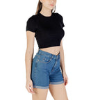 Jacqueline De Yong Black Viscose T-Shirt