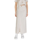 Jacqueline De Yong Beige Viscose Long Skirt