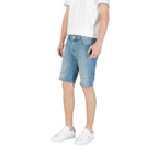 Jeckerson Light Blue Cotton Bermuda Shorts