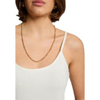 Morgan De Toi Cream Cotton Tank Tops