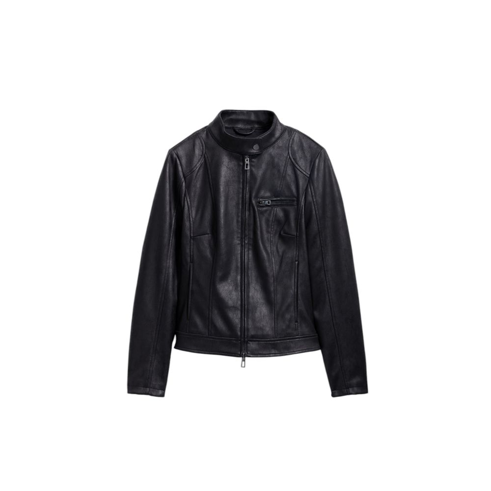 Desigual Black Leather Jacket