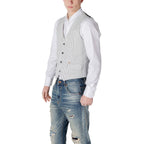 Gianni Lupo Black Linen Waistcoat