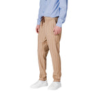Gianni Lupo Beige Polyester Pants