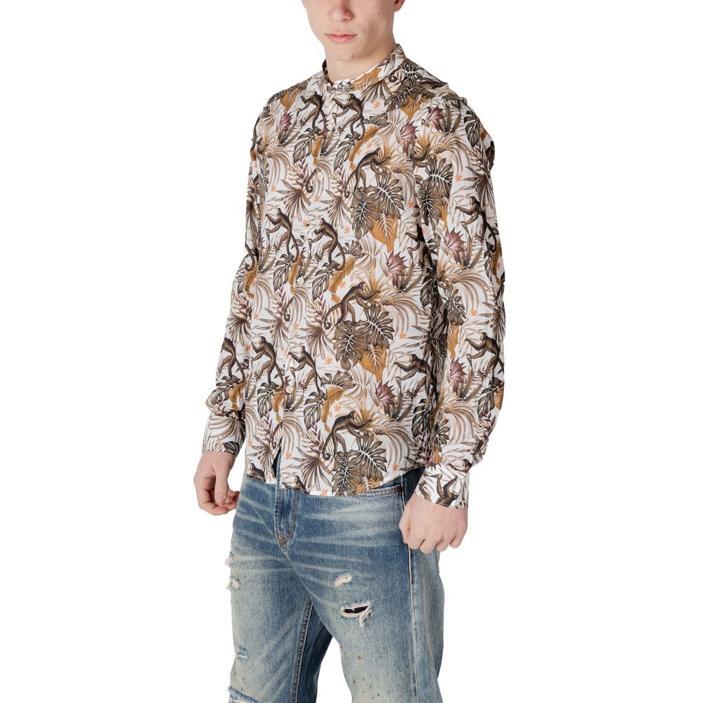 Gianni Lupo White Cotton Pattern Shirt