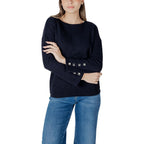 Street One Blue Polyester Sweatshirt
